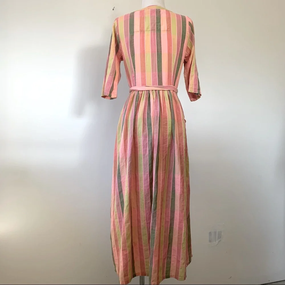 Ace & Jig Pink and Yellow Striped Maxi Dress - Picture 8 of 9